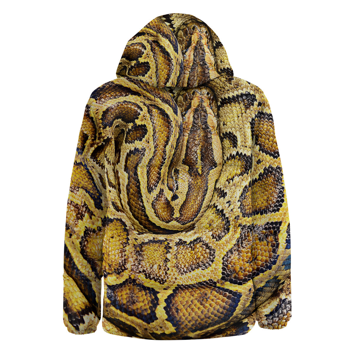 Snake Burmese Python Print Down Jacket-grizzshop