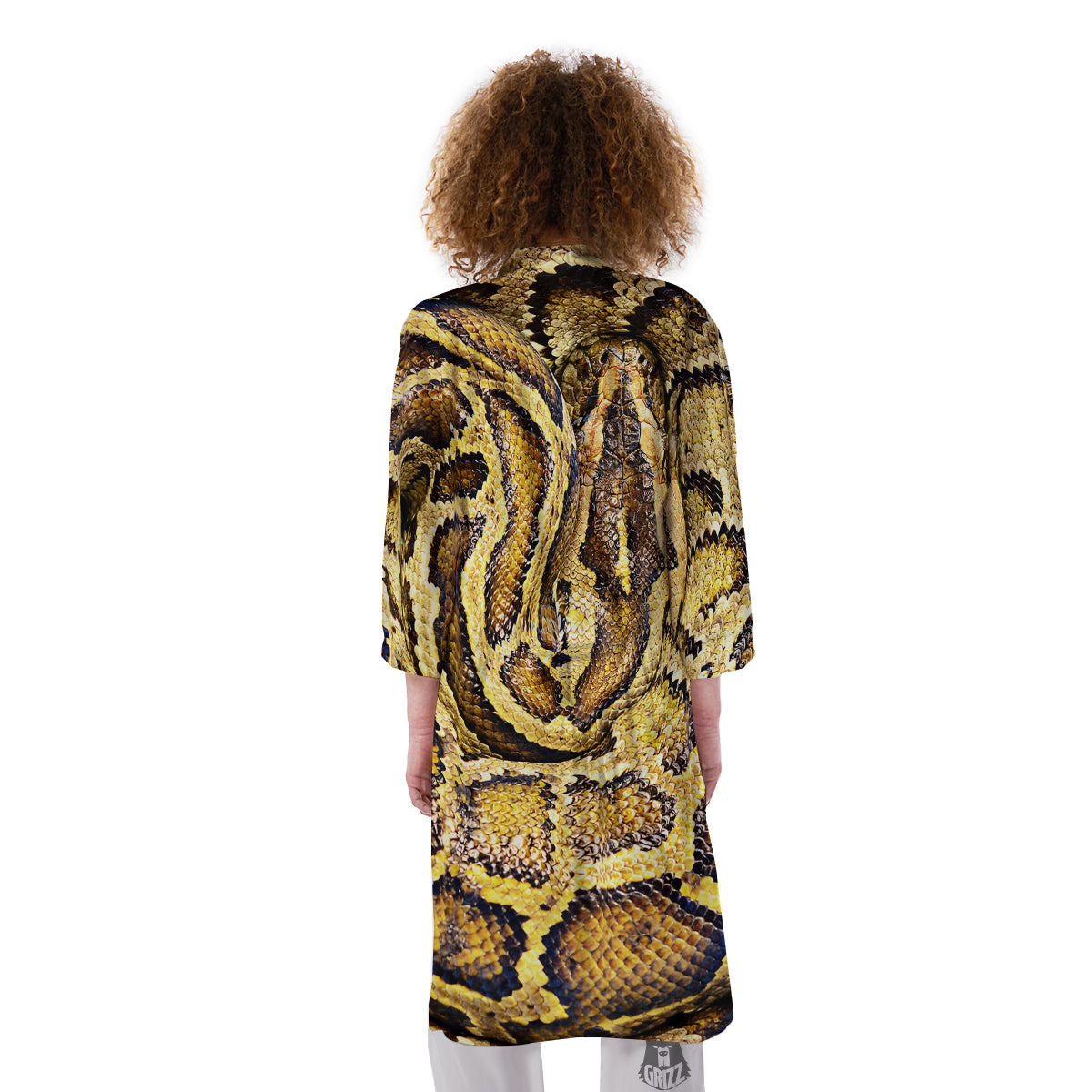 Snake Burmese Python Print Kimono-grizzshop