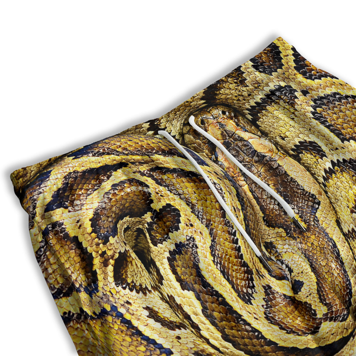 Snake Burmese Python Print Men's Athletic Shorts