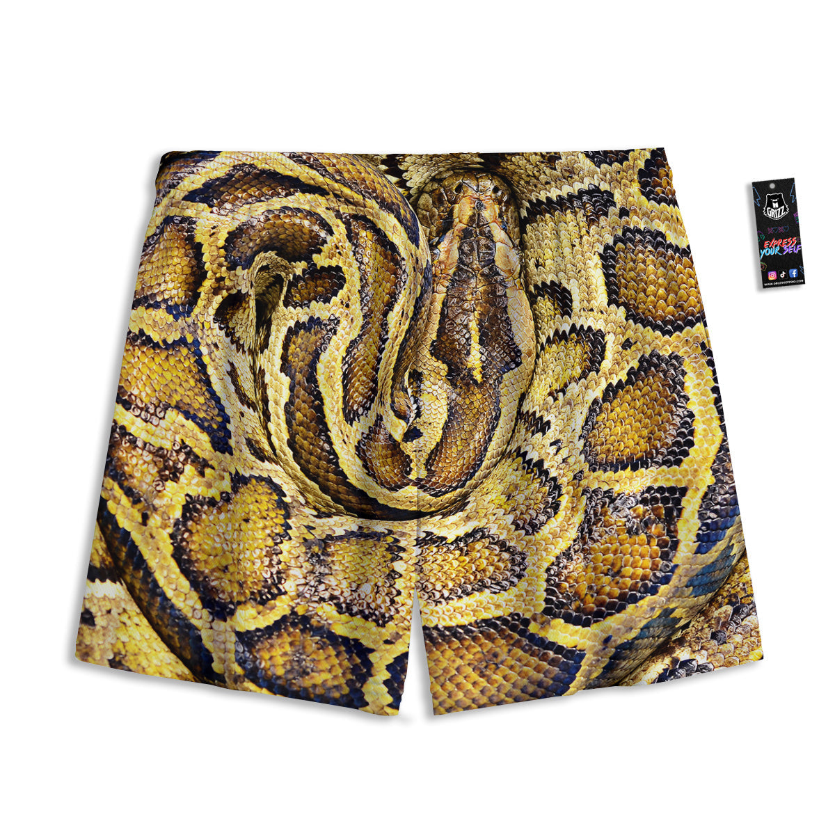 Scorpio Sign Black And Gold Print Mesh Shorts