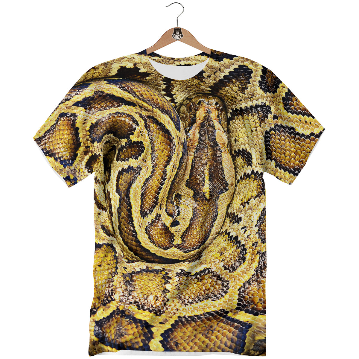 Snake Burmese Python Print T-Shirt-grizzshop