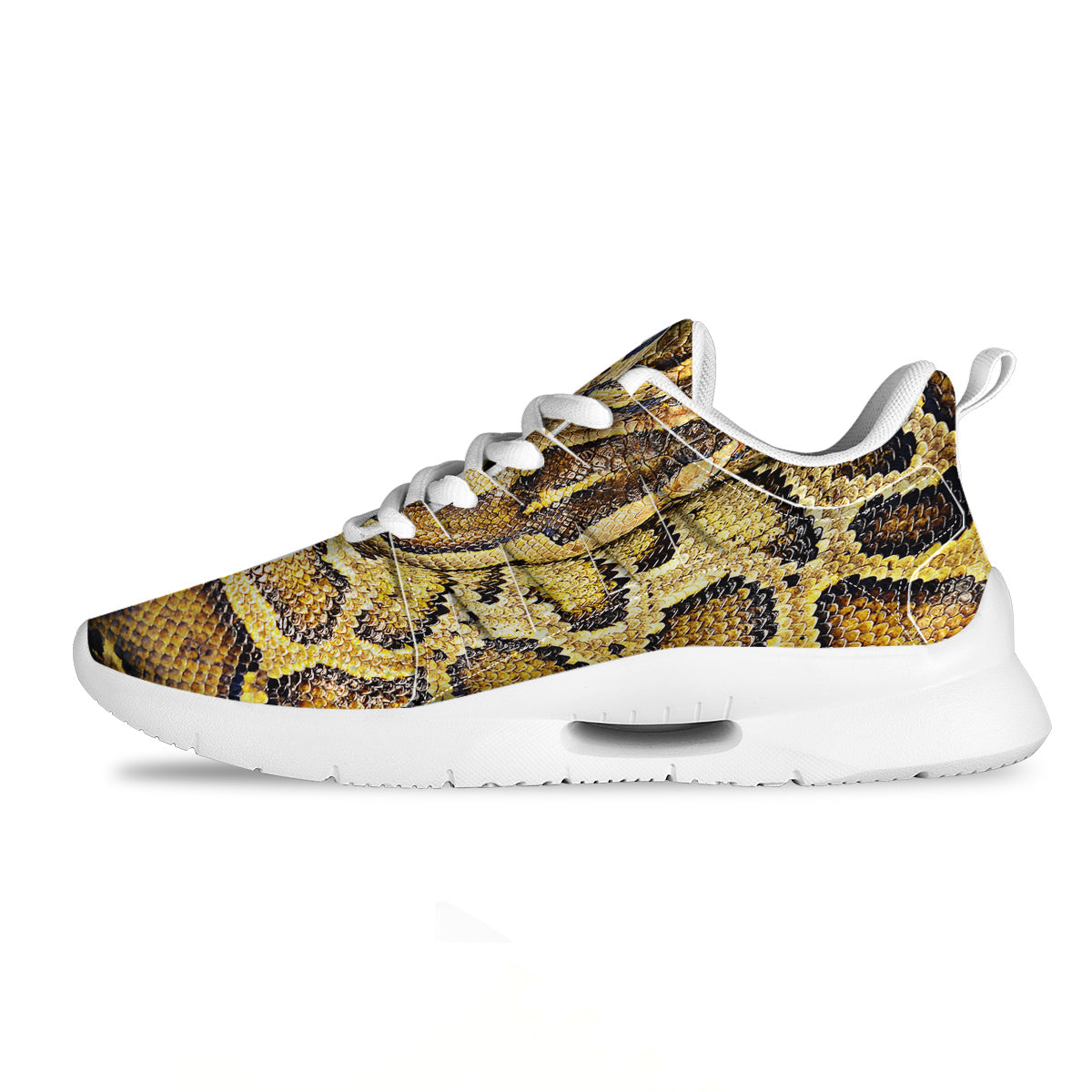 Snake Burmese Python Print Tennis Shoes-grizzshop