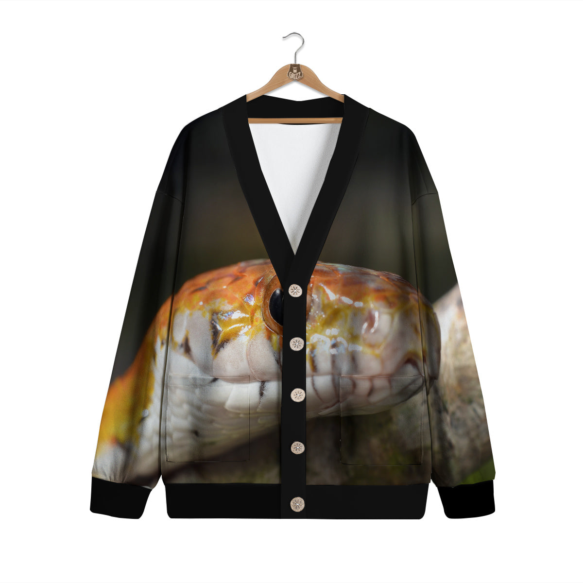 Snake Corn Print Cardigan-grizzshop