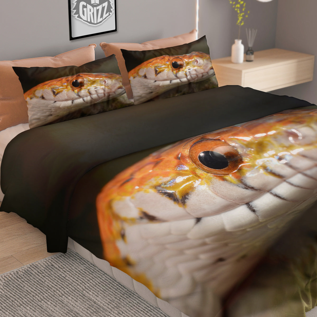 Scottish Plaid Grey Black And Red Print Duvet Cover Bedding Set