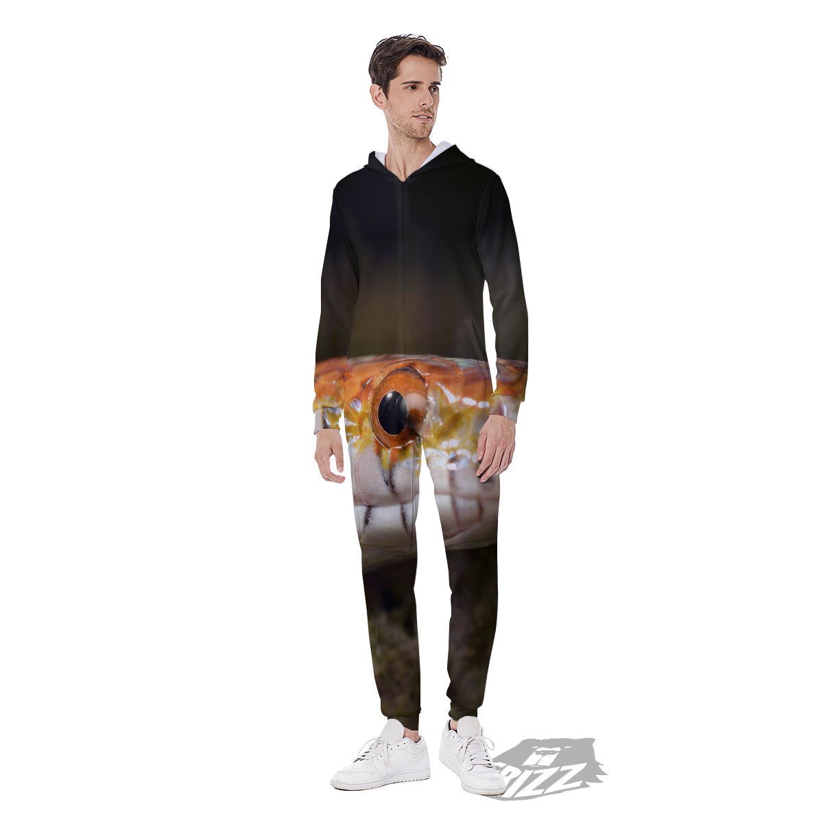 Snake Corn Print Men's Jumpsuit-grizzshop