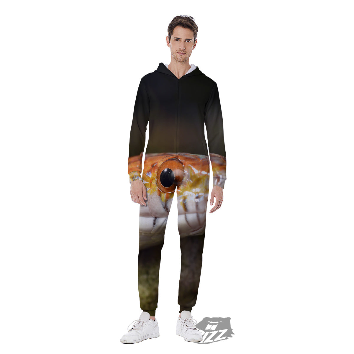 Snake Corn Print Men's Jumpsuit-grizzshop