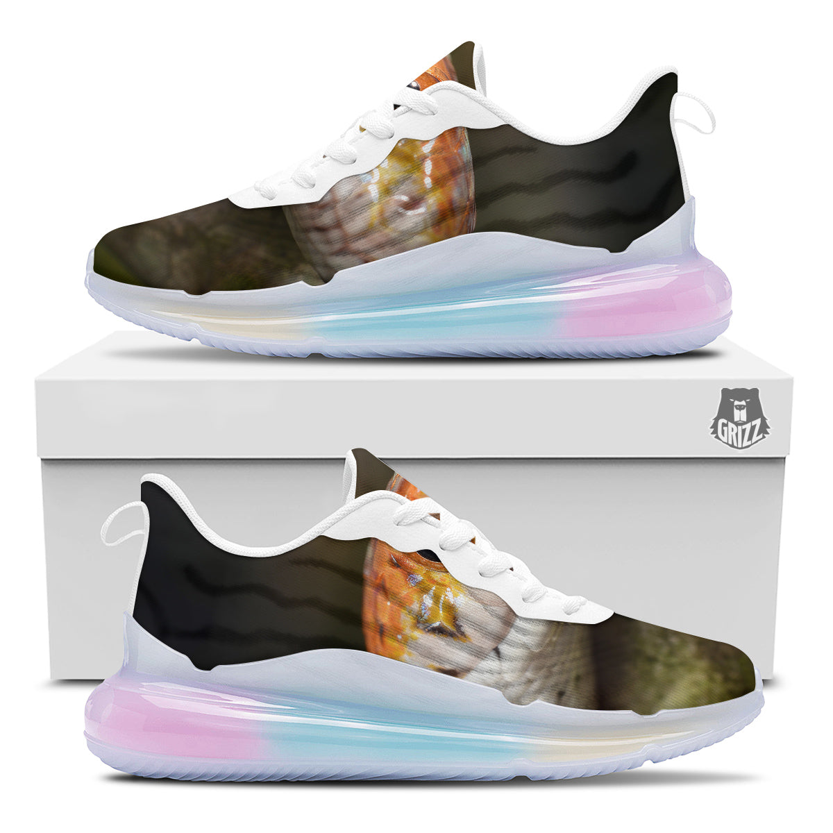 Snake Corn Print Running Sneakers-grizzshop