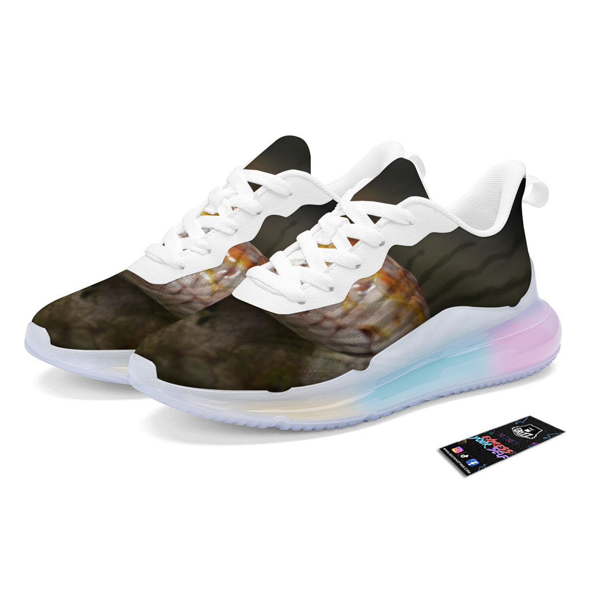 Snake Corn Print Running Sneakers-grizzshop