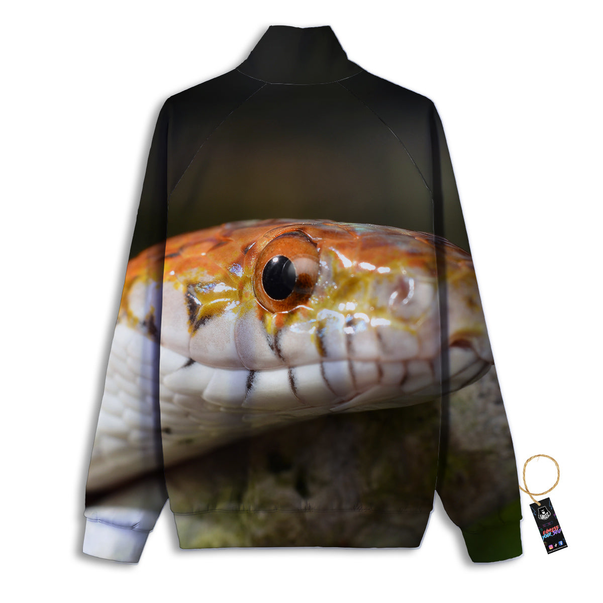 Snake Corn Print Track Jacket-grizzshop