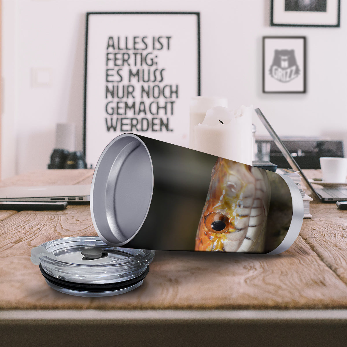Snake Corn Print Tumbler-grizzshop