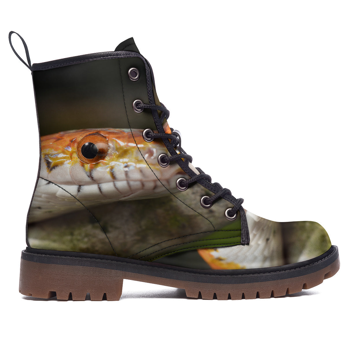 Snake Corn Print Work Boots-grizzshop