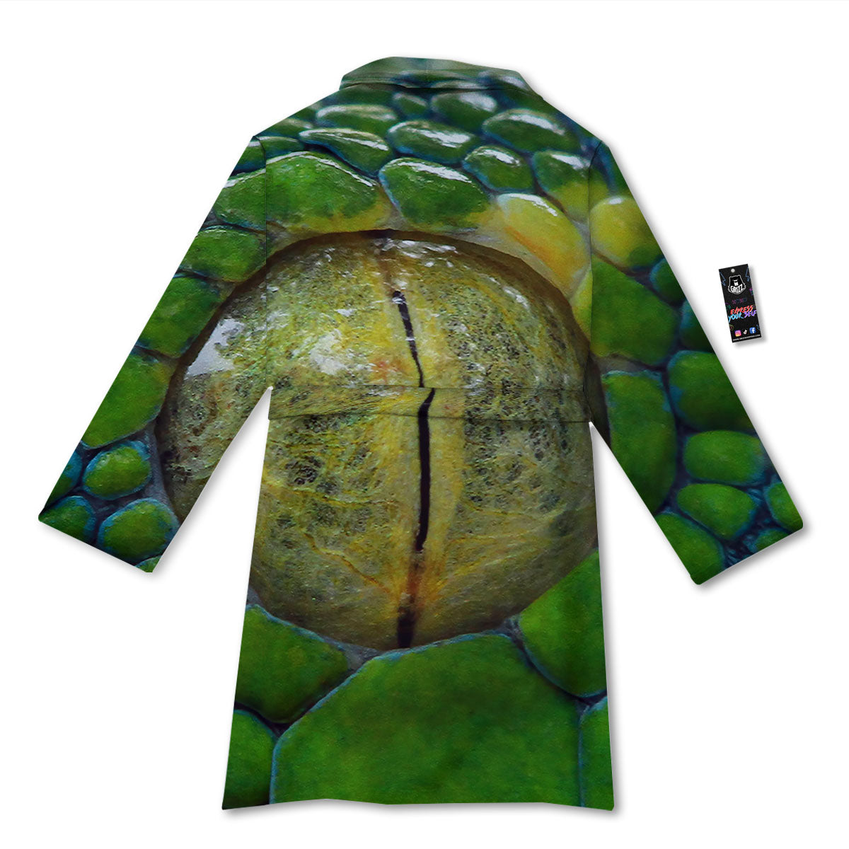 Snake Eye Green Print Bathrobe-grizzshop