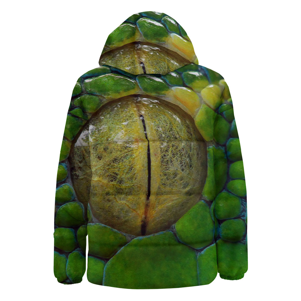 Snake Eye Green Print Down Jacket-grizzshop