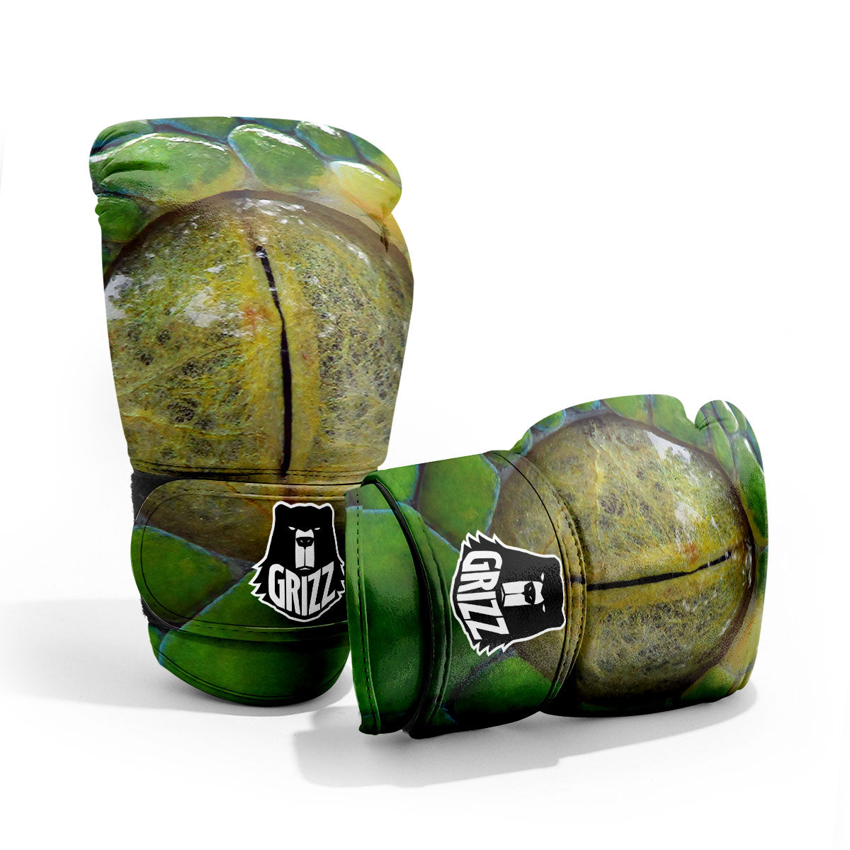 Snake Eye Green Print Pro Boxing Glove