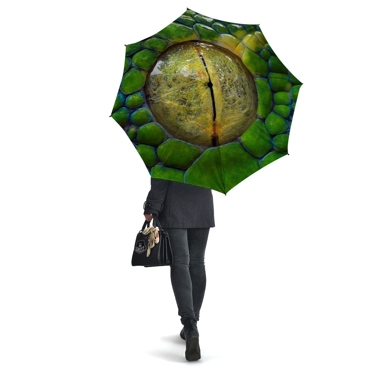 Snake Eye Green Print Umbrella-grizzshop