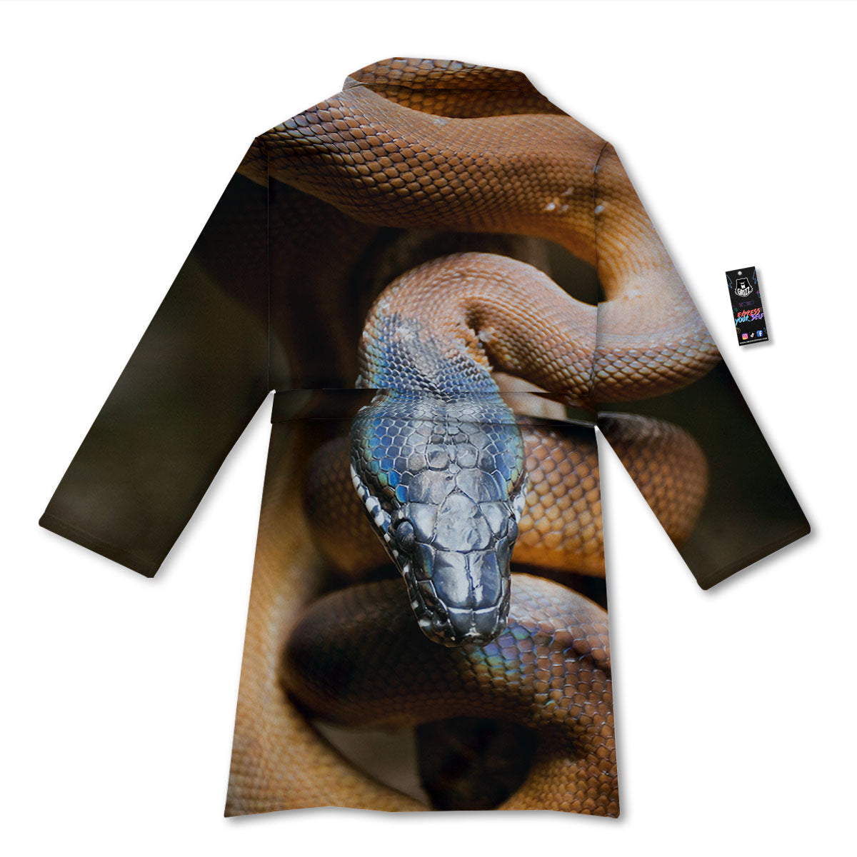 Snake Leiopython Print Bathrobe-grizzshop