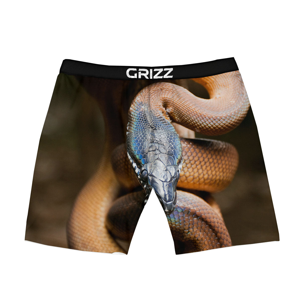 Snake Leiopython Print Boxer Briefs-grizzshop