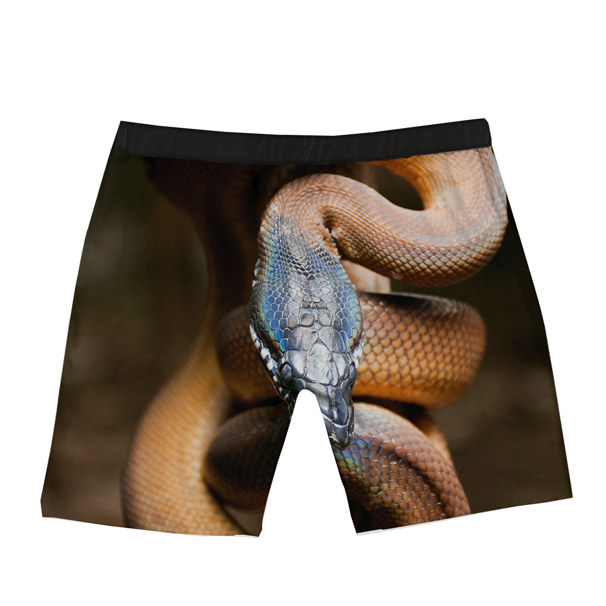 Snake Leiopython Print Boxer Briefs-grizzshop
