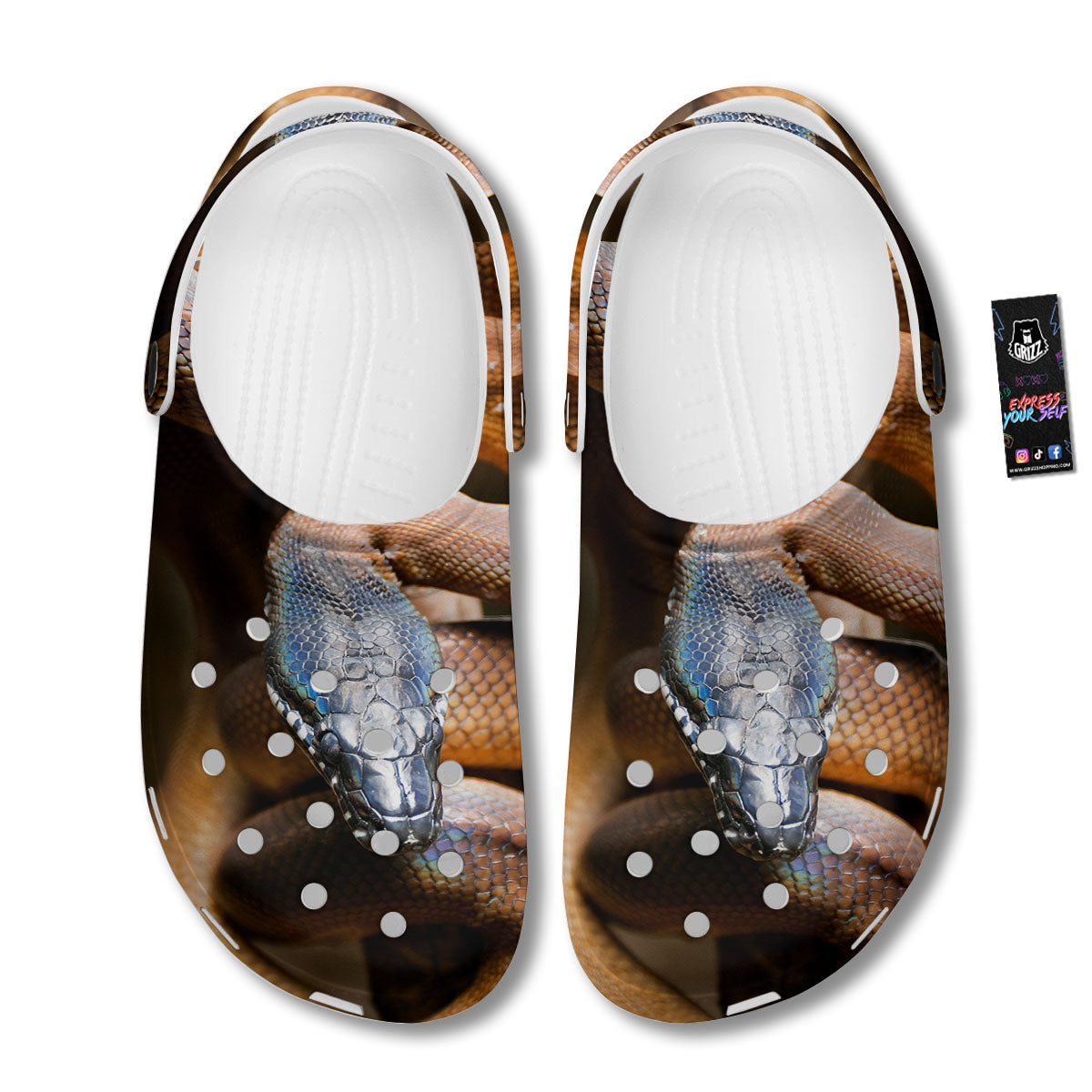 Snake Leiopython Print Clog-grizzshop