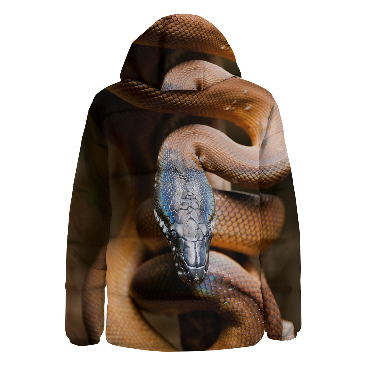 Snake Leiopython Print Down Jacket-grizzshop