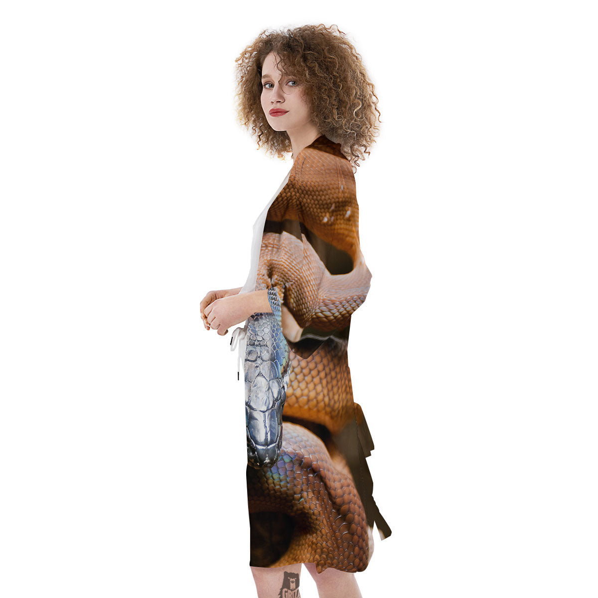 Snake Leiopython Print Kimono-grizzshop