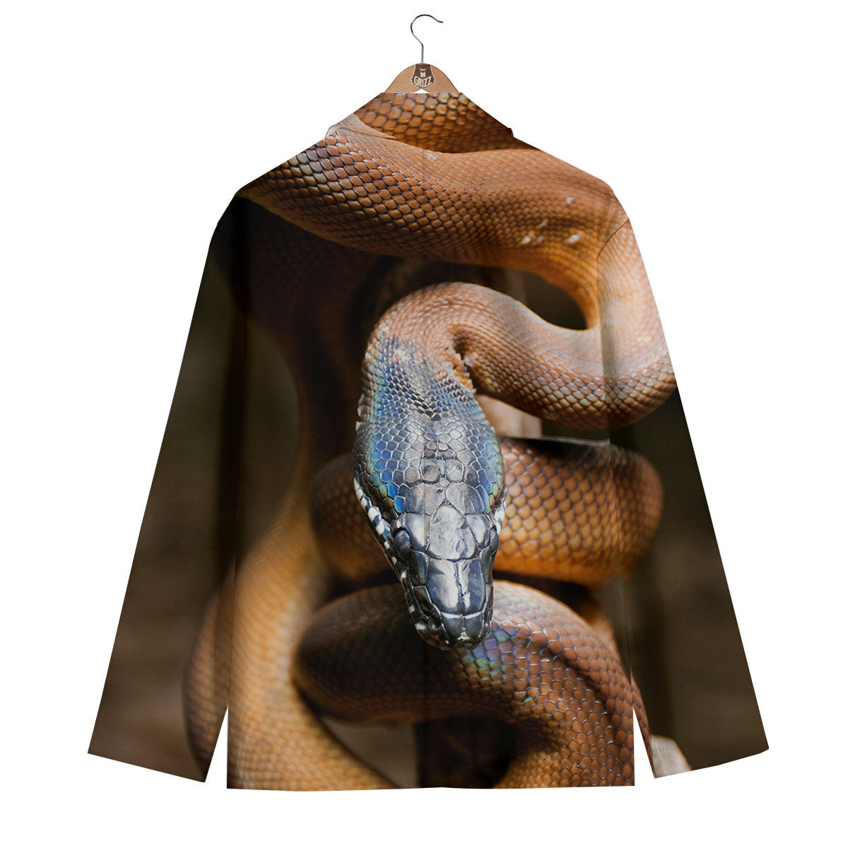 Snake Leiopython Print Men's Blazer-grizzshop