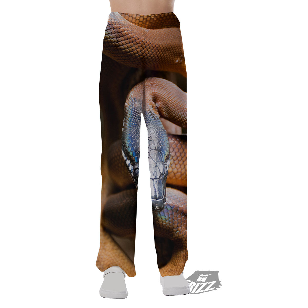 Snake Leiopython Print Pajama Pants-grizzshop
