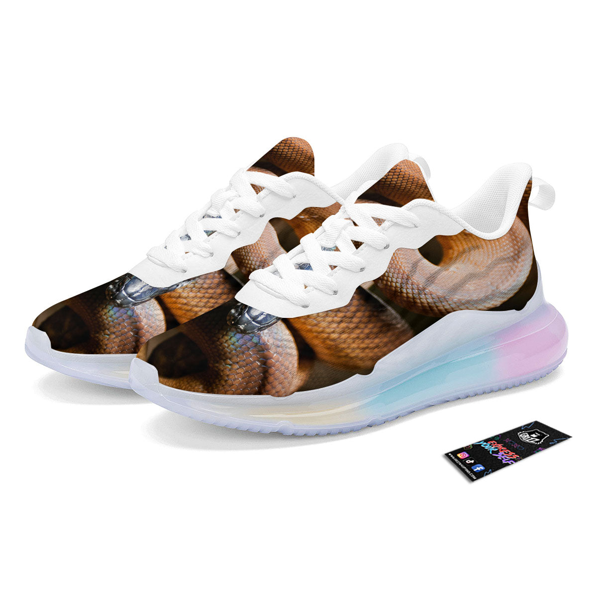 Snake Leiopython Print Running Sneakers-grizzshop