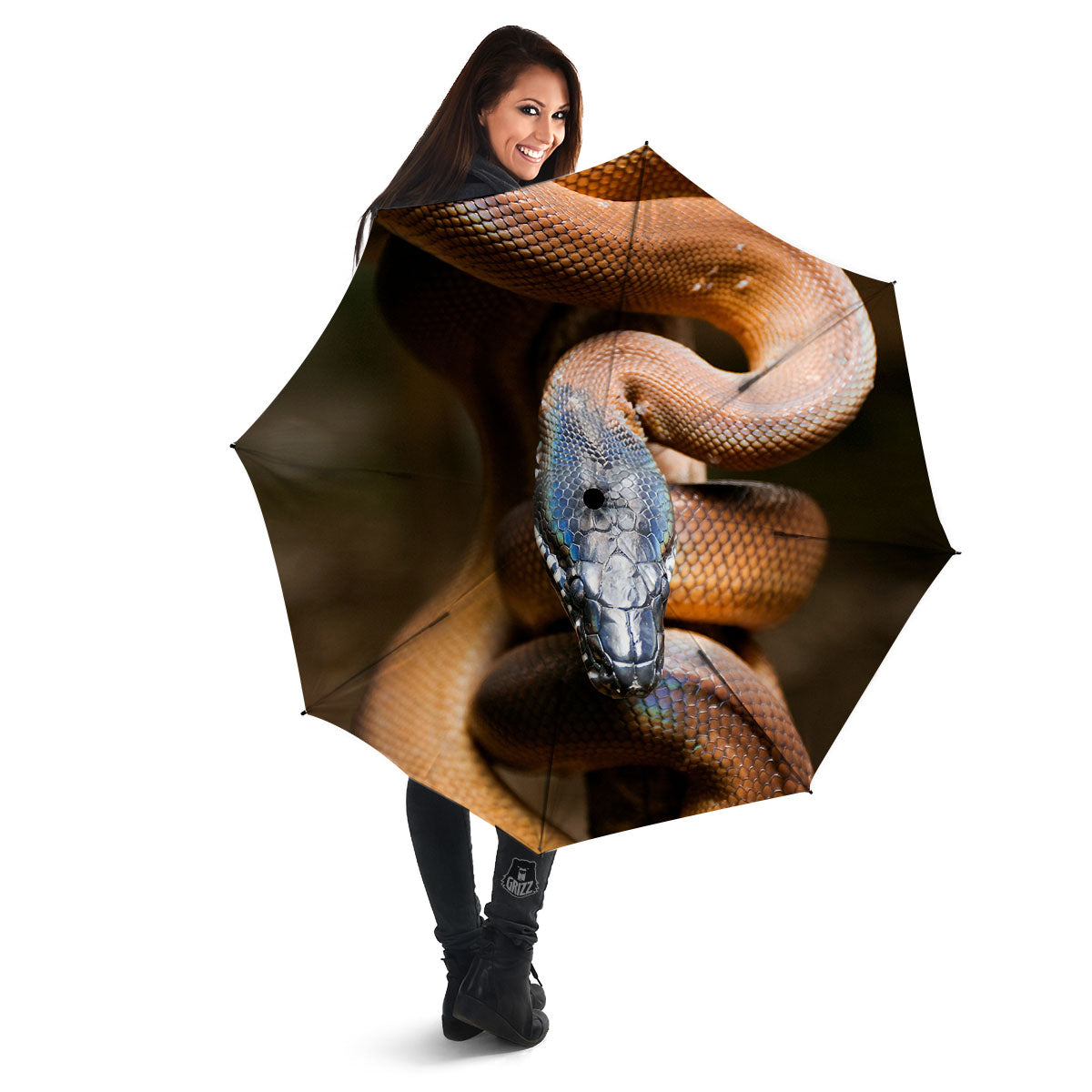 Snake Leiopython Print Umbrella-grizzshop