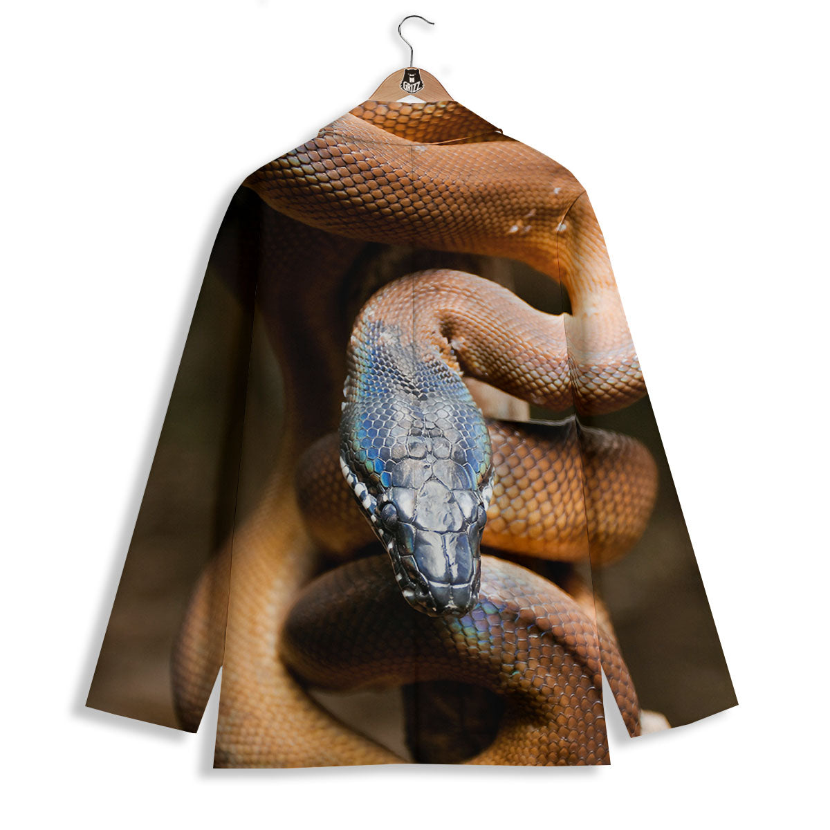 Snake Leiopython Print Women's Blazer-grizzshop