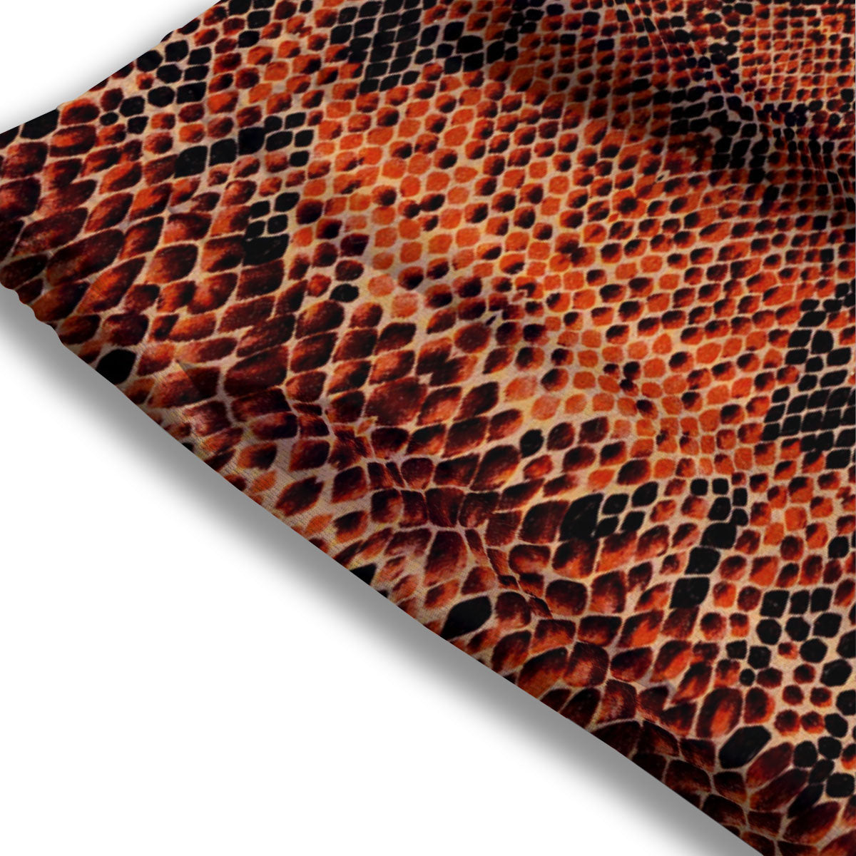 Snake Orange Print Pattern Mesh Shorts