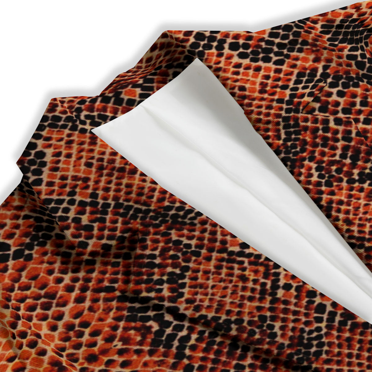 Snake Orange Print Pattern Women's Blazer-grizzshop