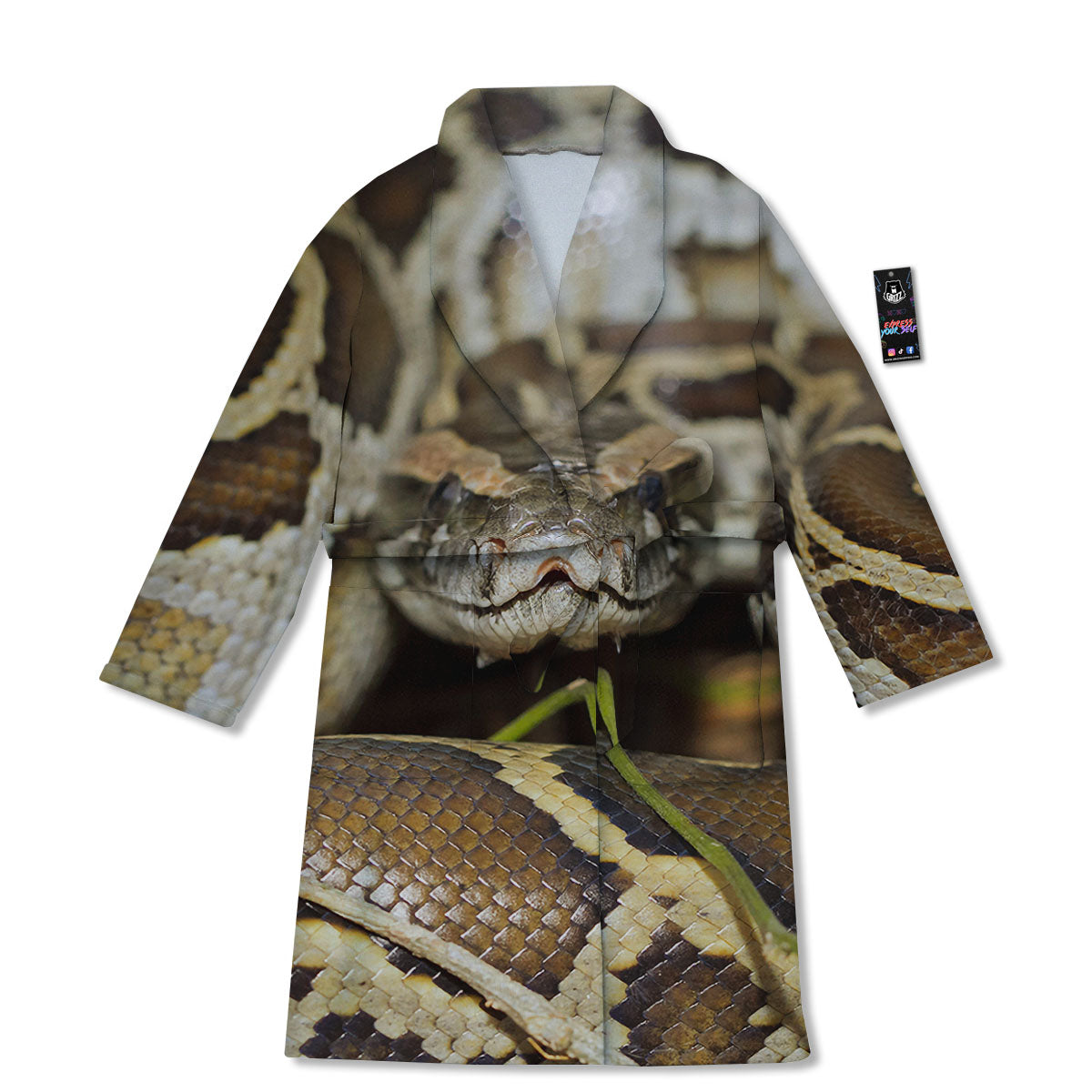 Snake Python Print Bathrobe-grizzshop