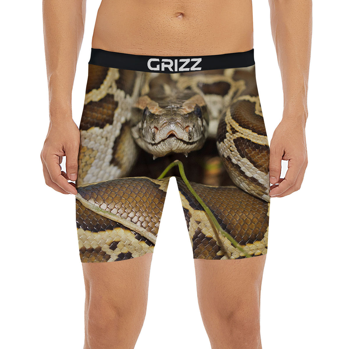 Snake Python Print Boxer Briefs-grizzshop