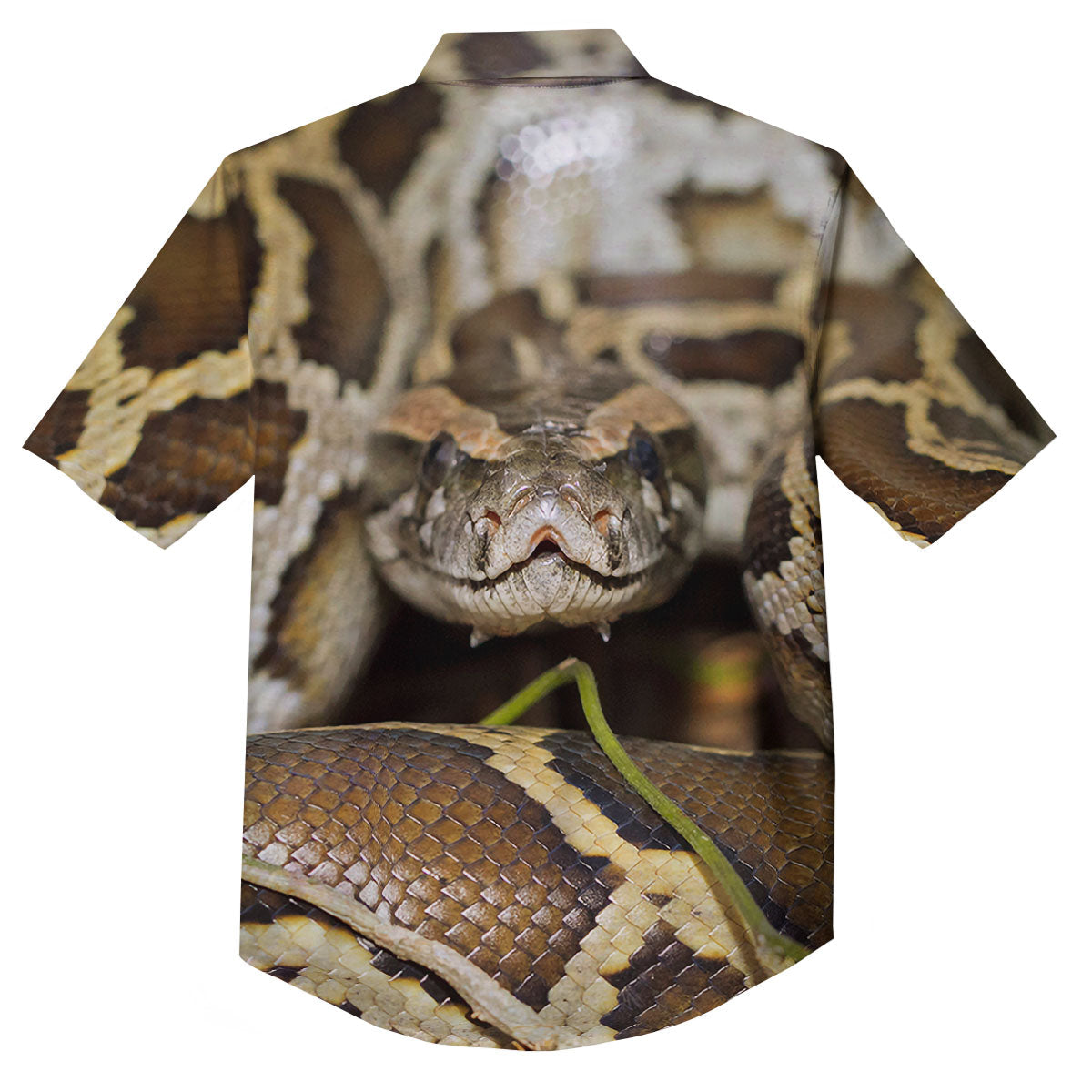 Snake Python Print Button Up Shirt-grizzshop