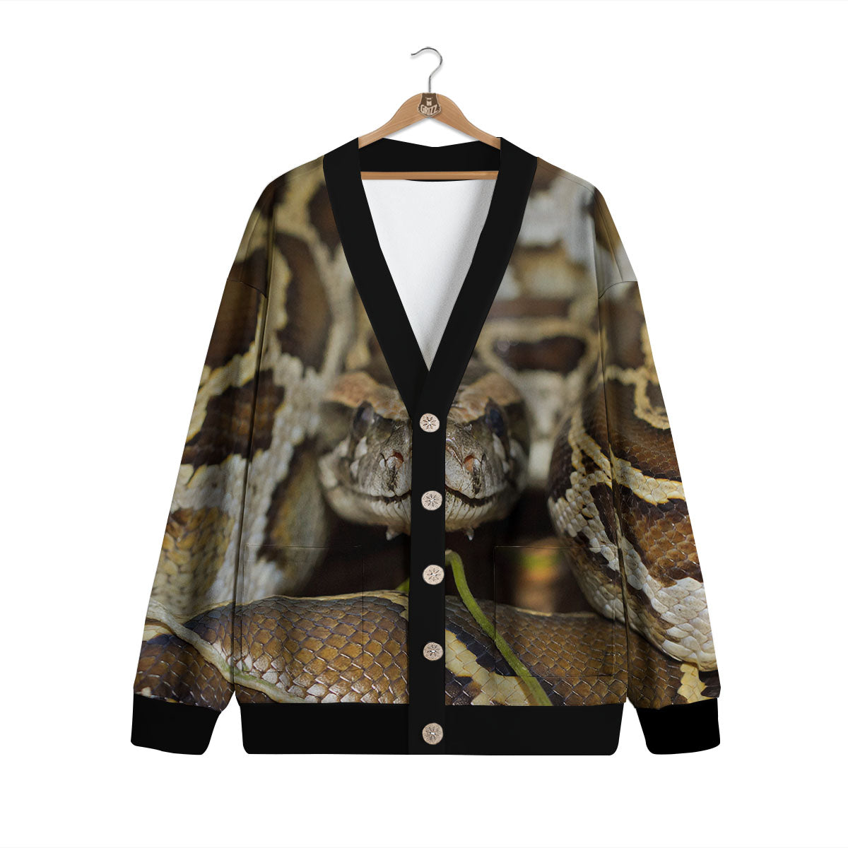 Snake Python Print Cardigan-grizzshop