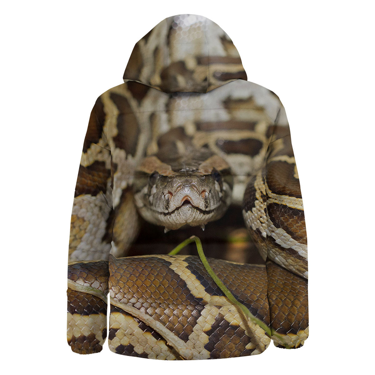 Snake Python Print Down Jacket-grizzshop