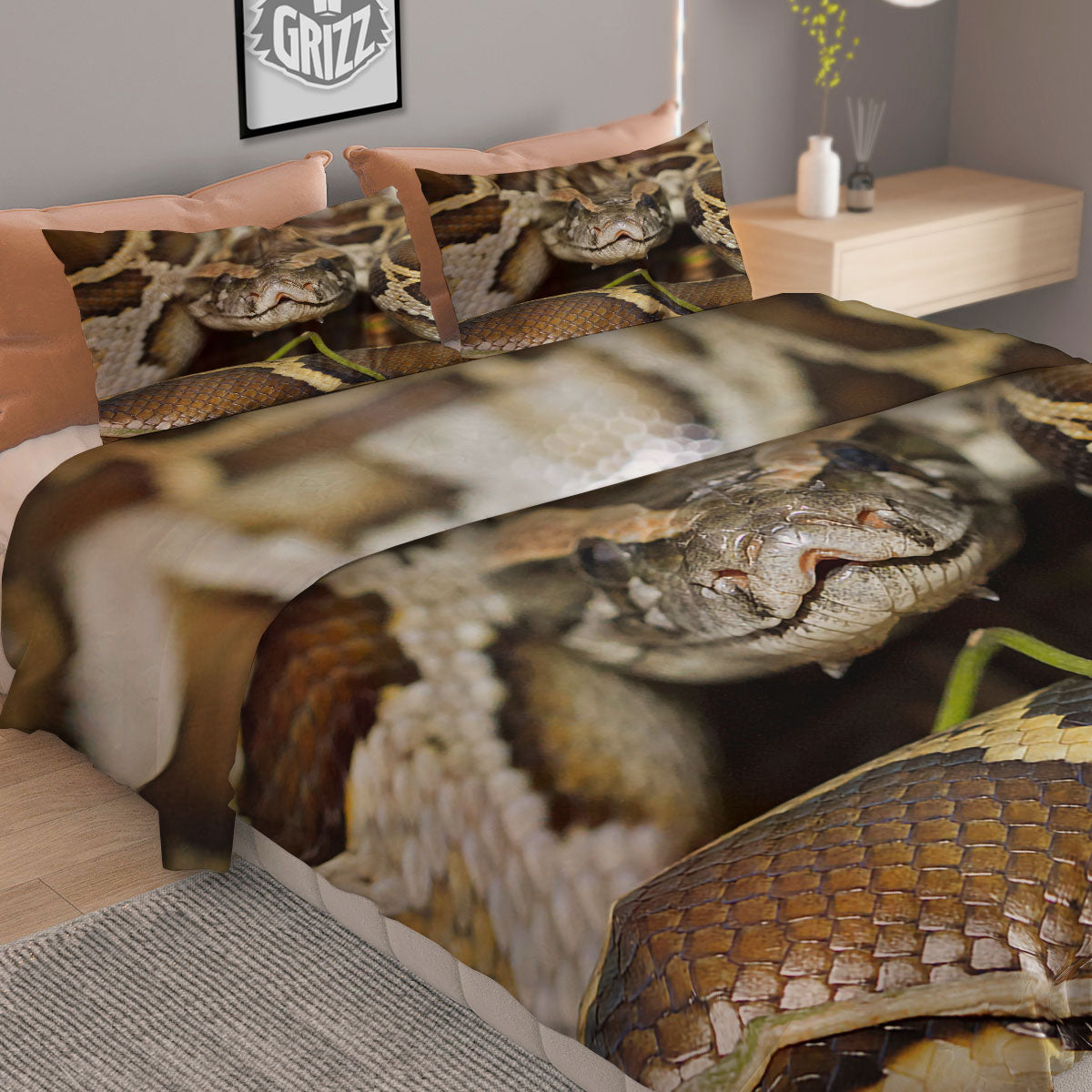 Spider Web White And Black Print Pattern Duvet Cover Bedding Set