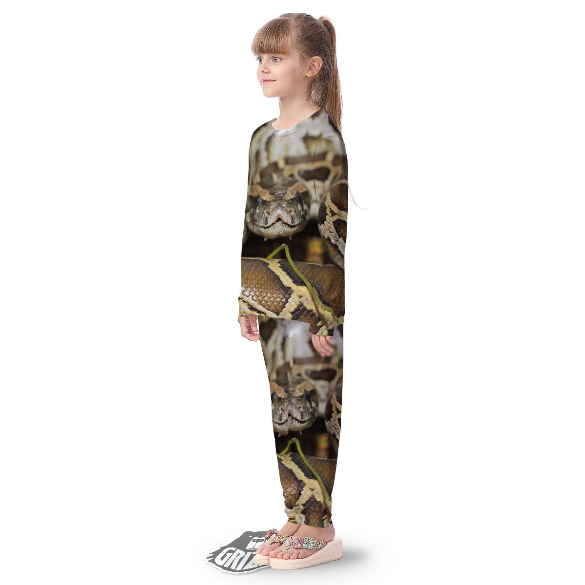 Snake Python Print Kid's Pajamas-grizzshop