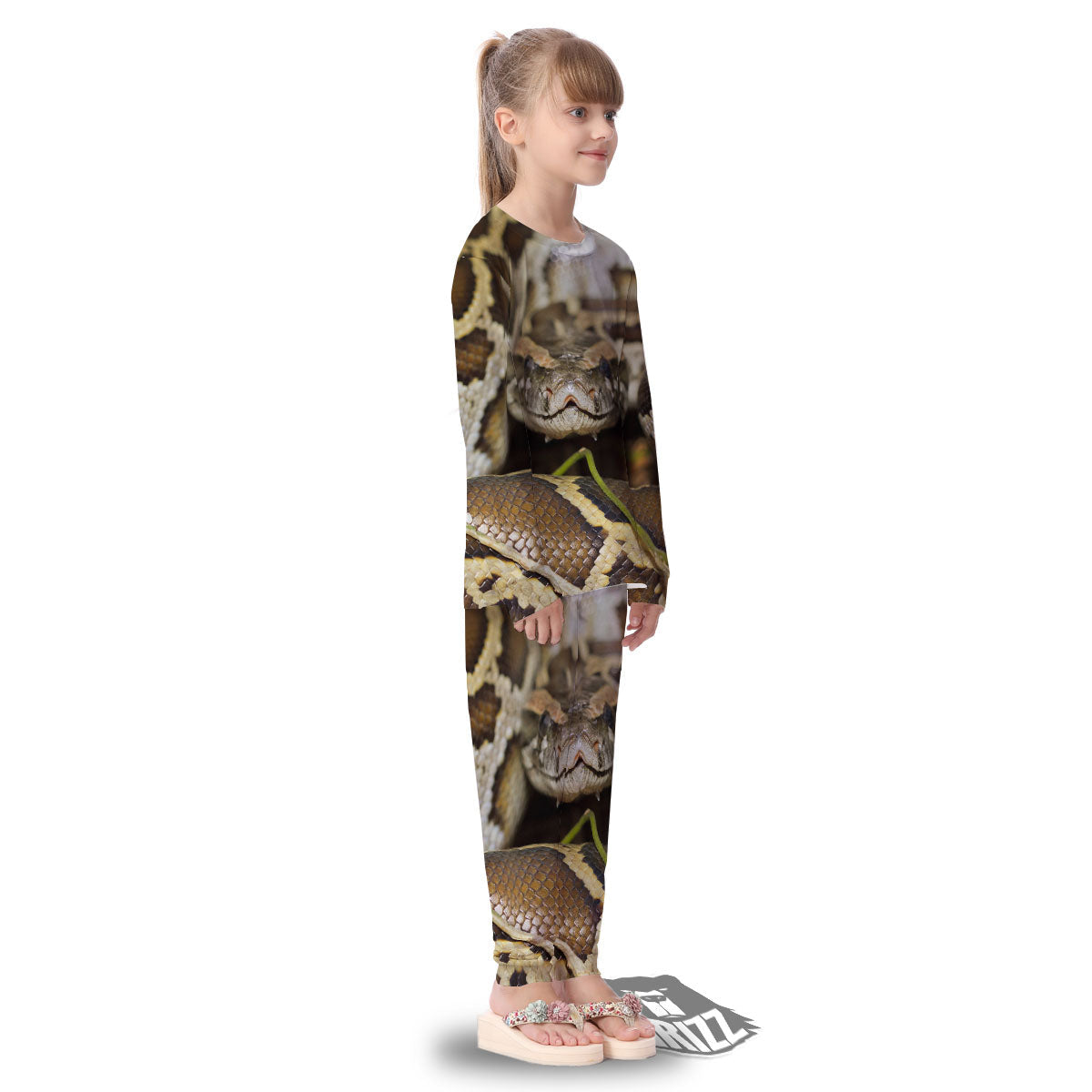 Snake Python Print Kid's Pajamas-grizzshop