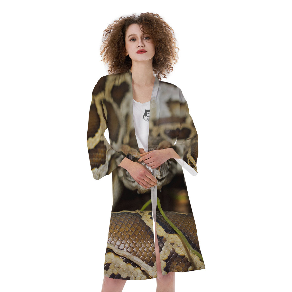 Snake Python Print Kimono-grizzshop