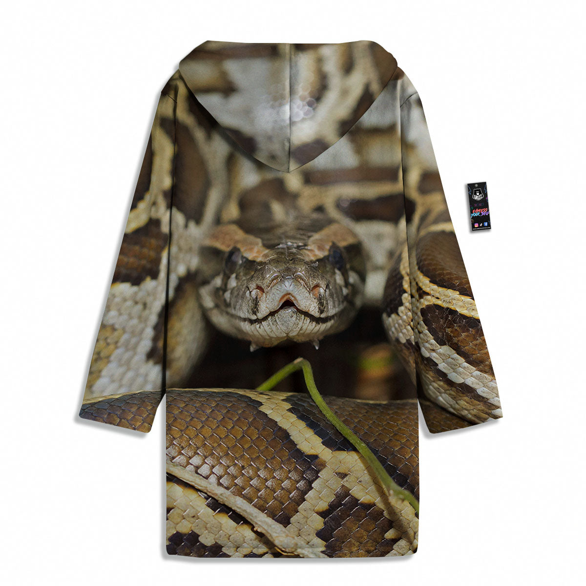 Snake Python Print Men's Windbreaker Jacket-grizzshop