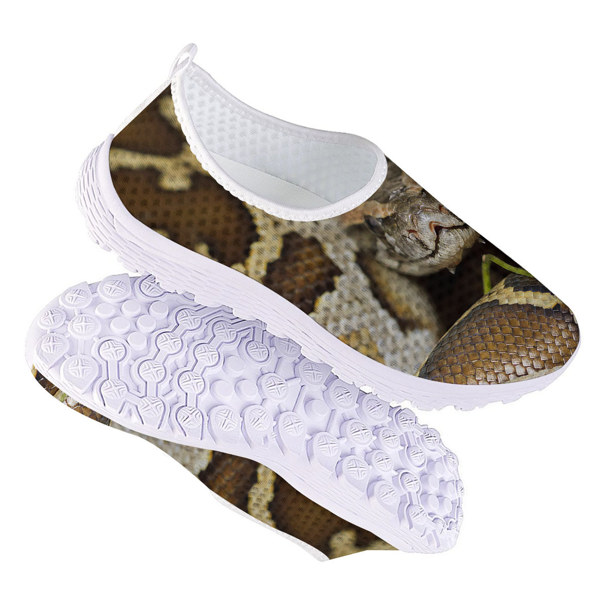 Snake Python Print Nurse Shoes-grizzshop