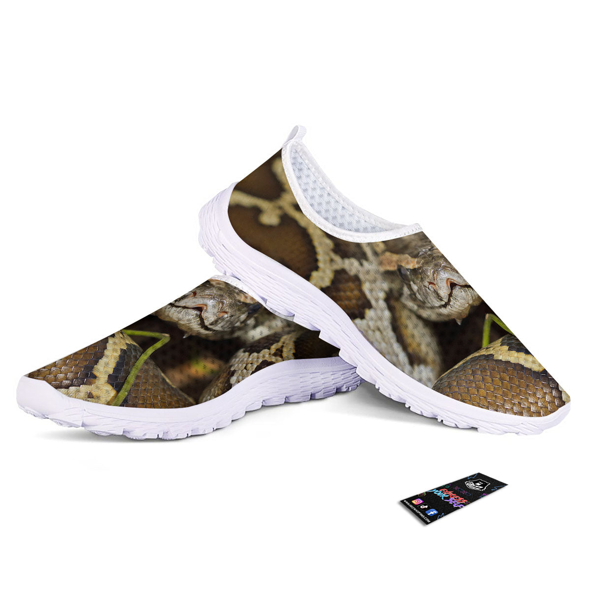 Snake Python Print Nurse Shoes-grizzshop
