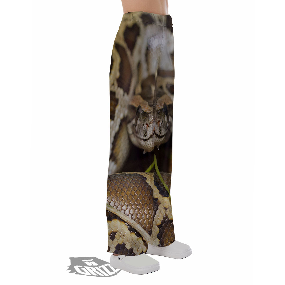 Snake Python Print Pajama Pants-grizzshop