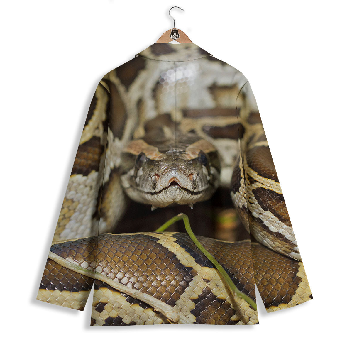 Snake Python Print Women's Blazer-grizzshop