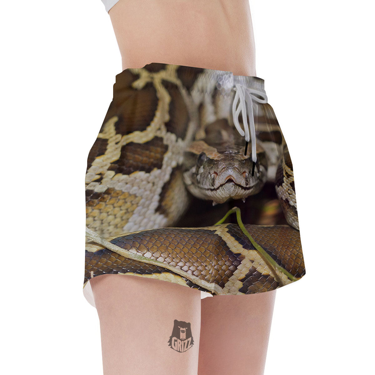 Snake Python Print Women's Shorts-grizzshop