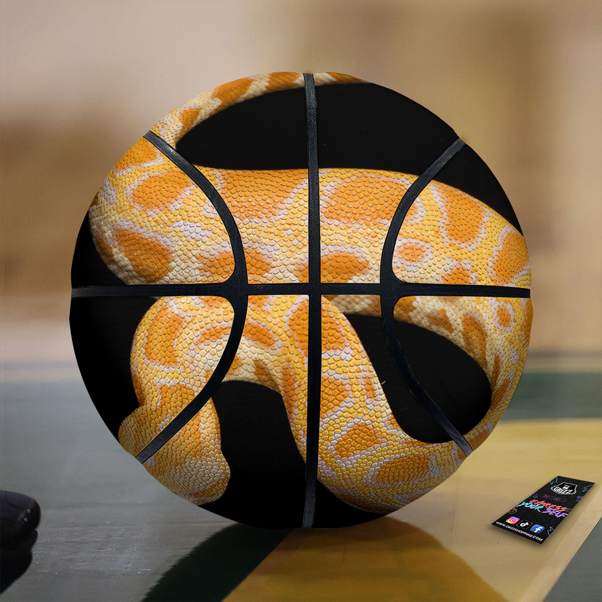 Snake Python Yellow Print Basketball
