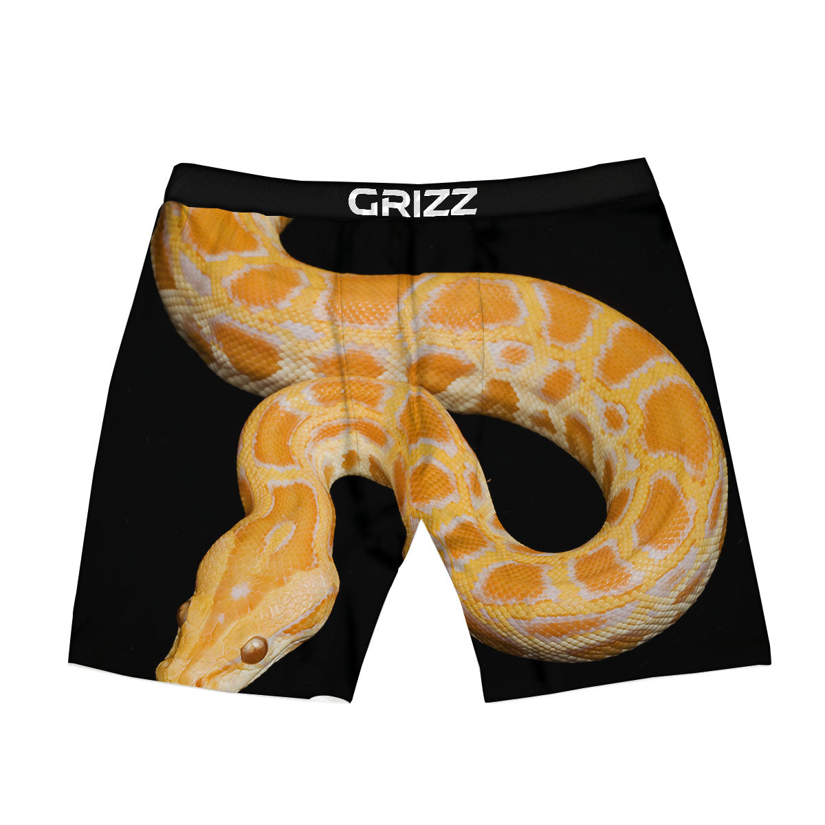Snake Python Yellow Print Boxer Briefs-grizzshop