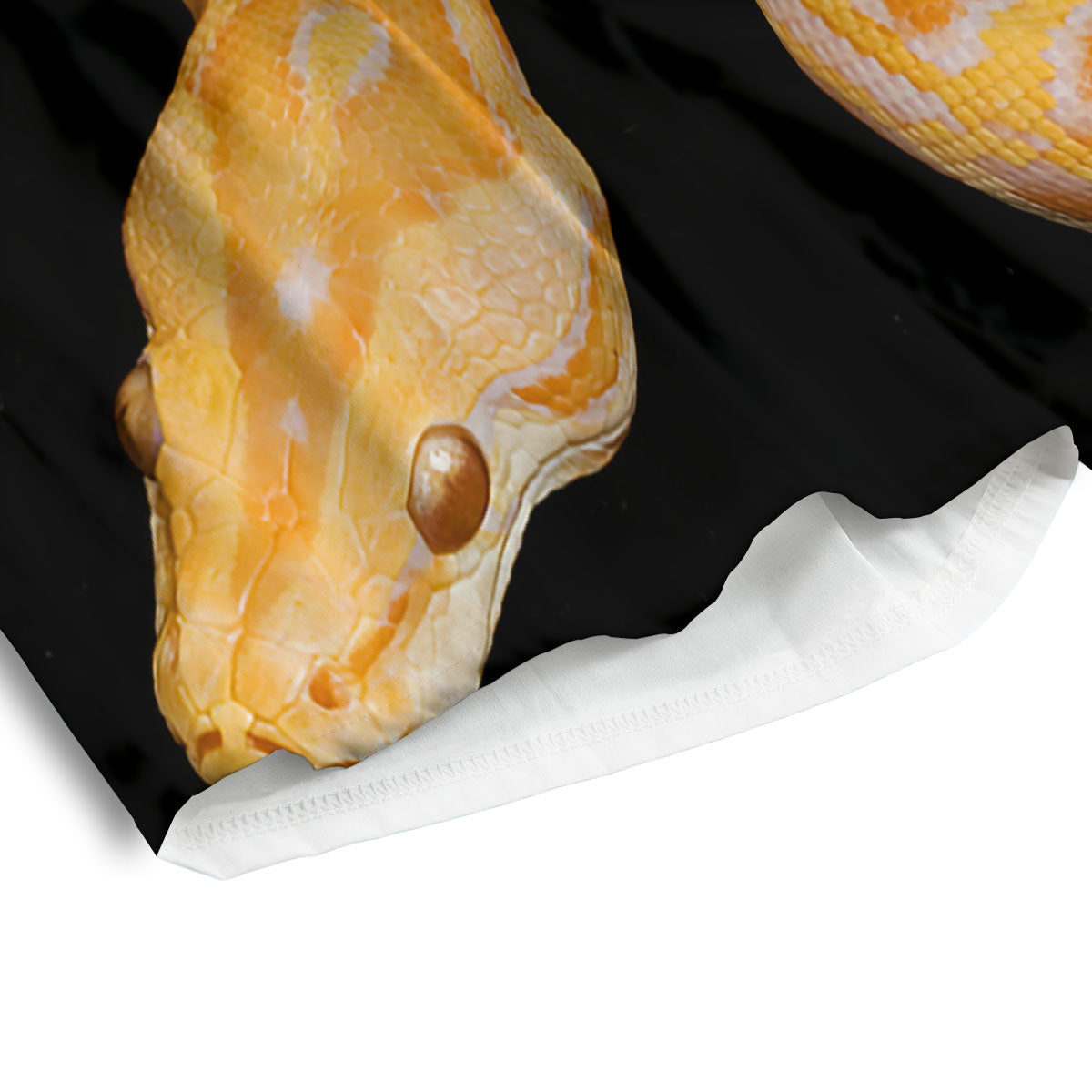 Snake Python Yellow Print Men's Athletic Shorts